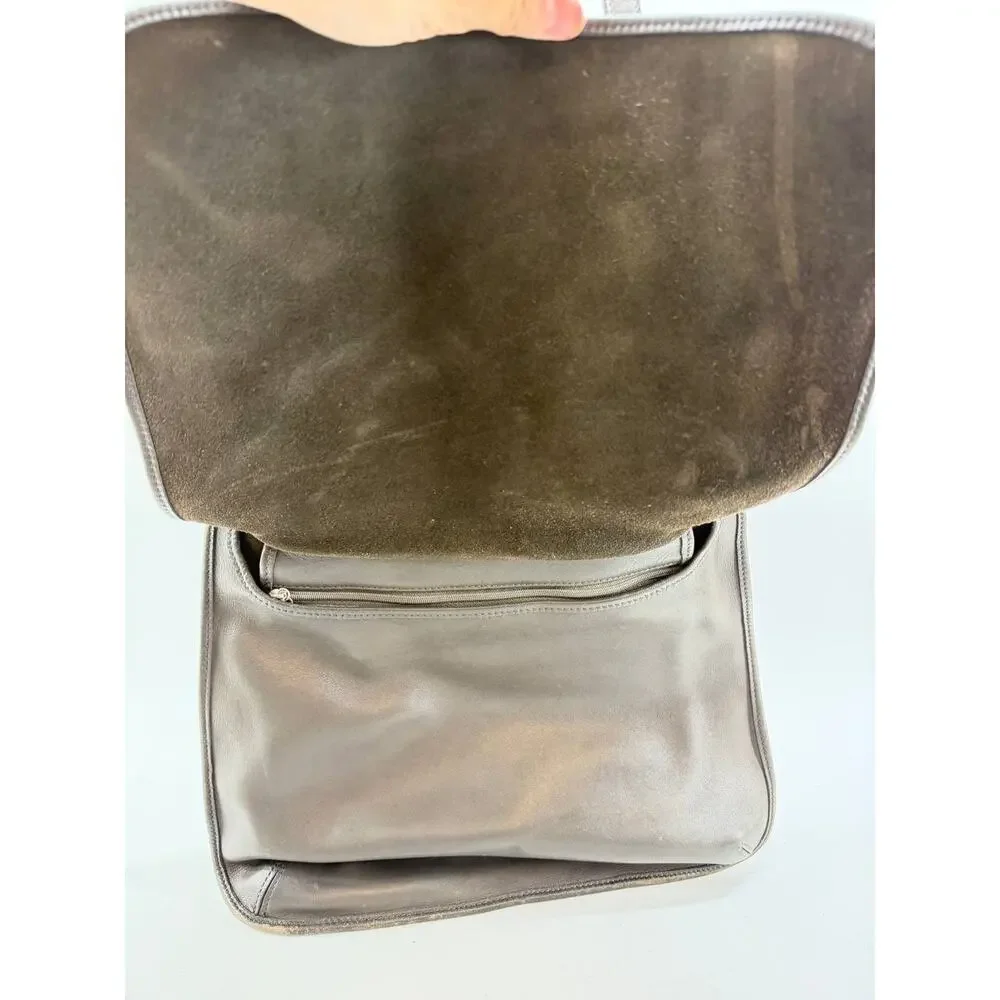 Vintage Coach 9134 Gray Leather Shoulder Bag Purse USA Costa Rica Women's